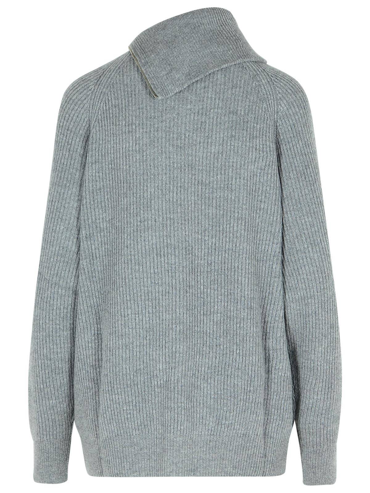 Sportmax SportMax 'Salpa' Cashmere Blend Seaterとミディアムグレーのジップ - Image 4