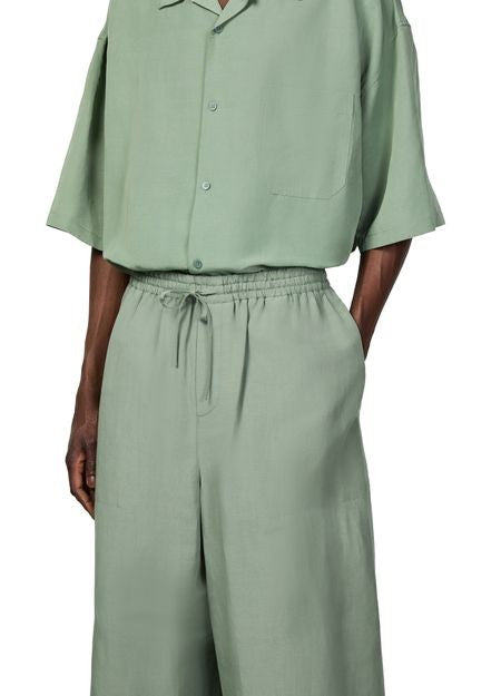 LOEWE Cropped viscose and linen pants - Image 4