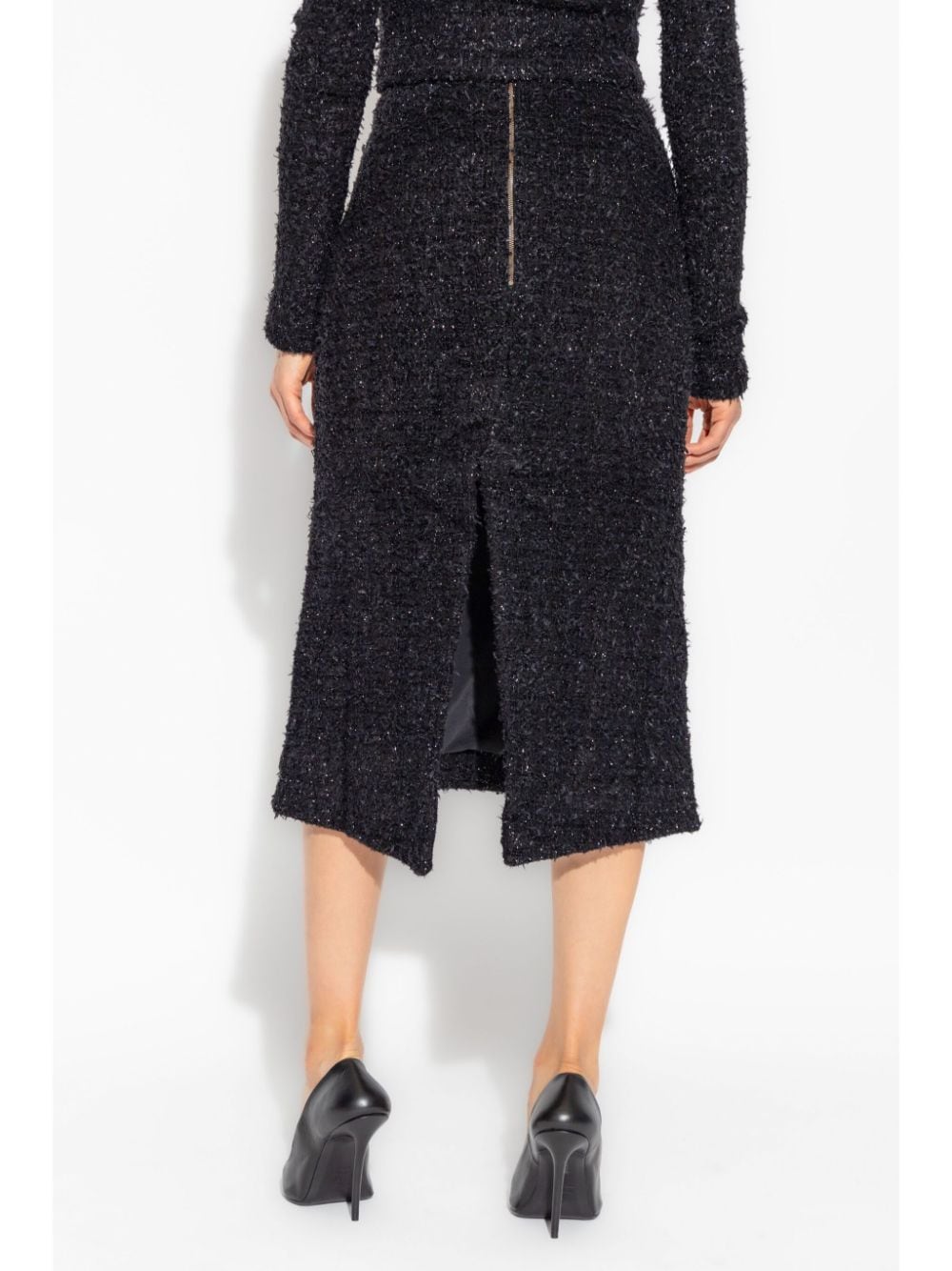 Balenciaga Tweed Midi Skirt - Image 4