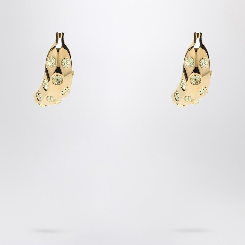 Jacquemus Jacquemus Banana Earrings With Rhinestones - Image 5
