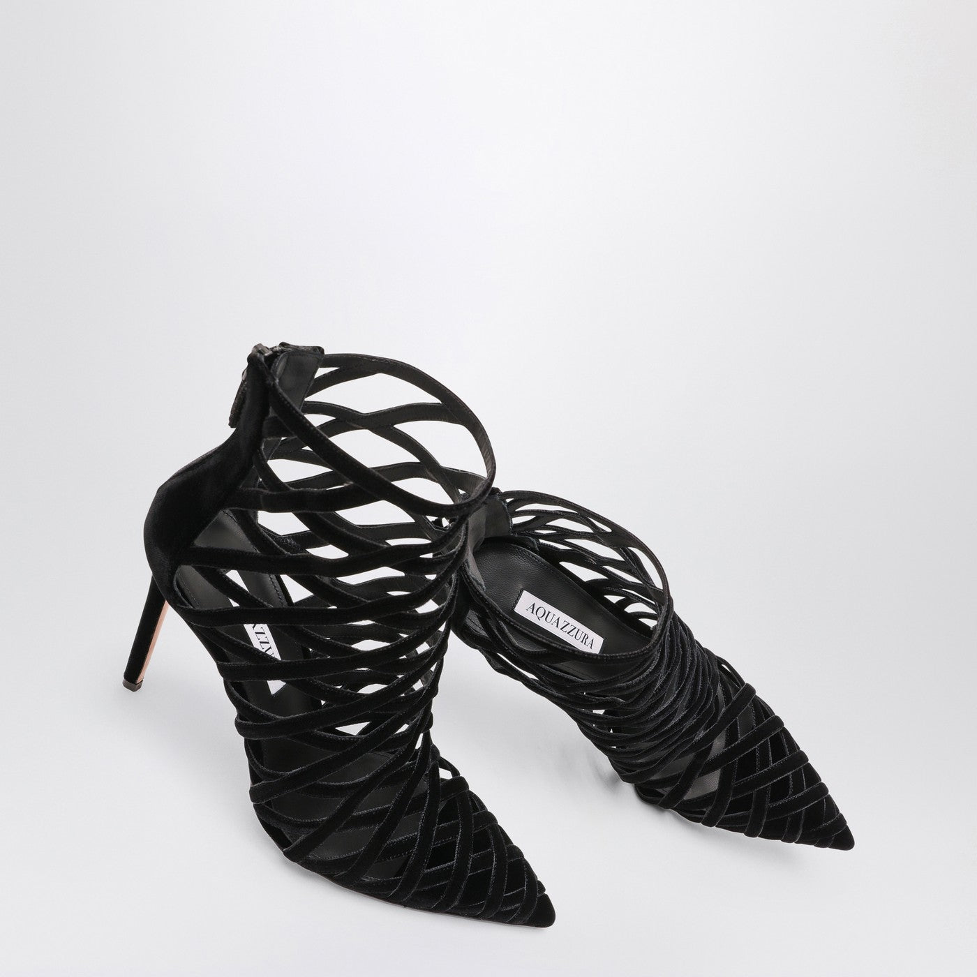 Aquazzura Black PerforatedDécolletéとZip - Image 5