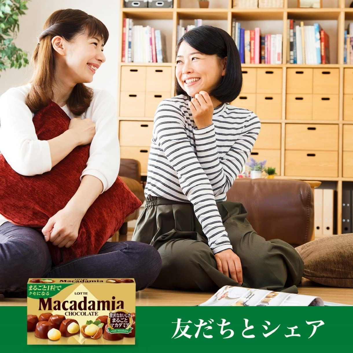 Lotte Macadamia Chocolate 1 Box (9 Tablets)