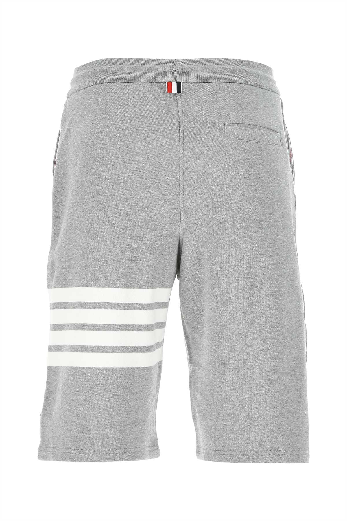 Thom Thom Browne Melange Grey Cotton Bermuda Shorts - Image 5