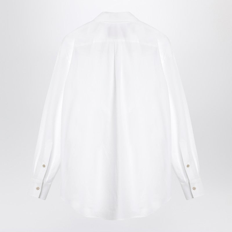 Valentino フリル付きのバレンティーノホワイトコットンシャツ - Image 5