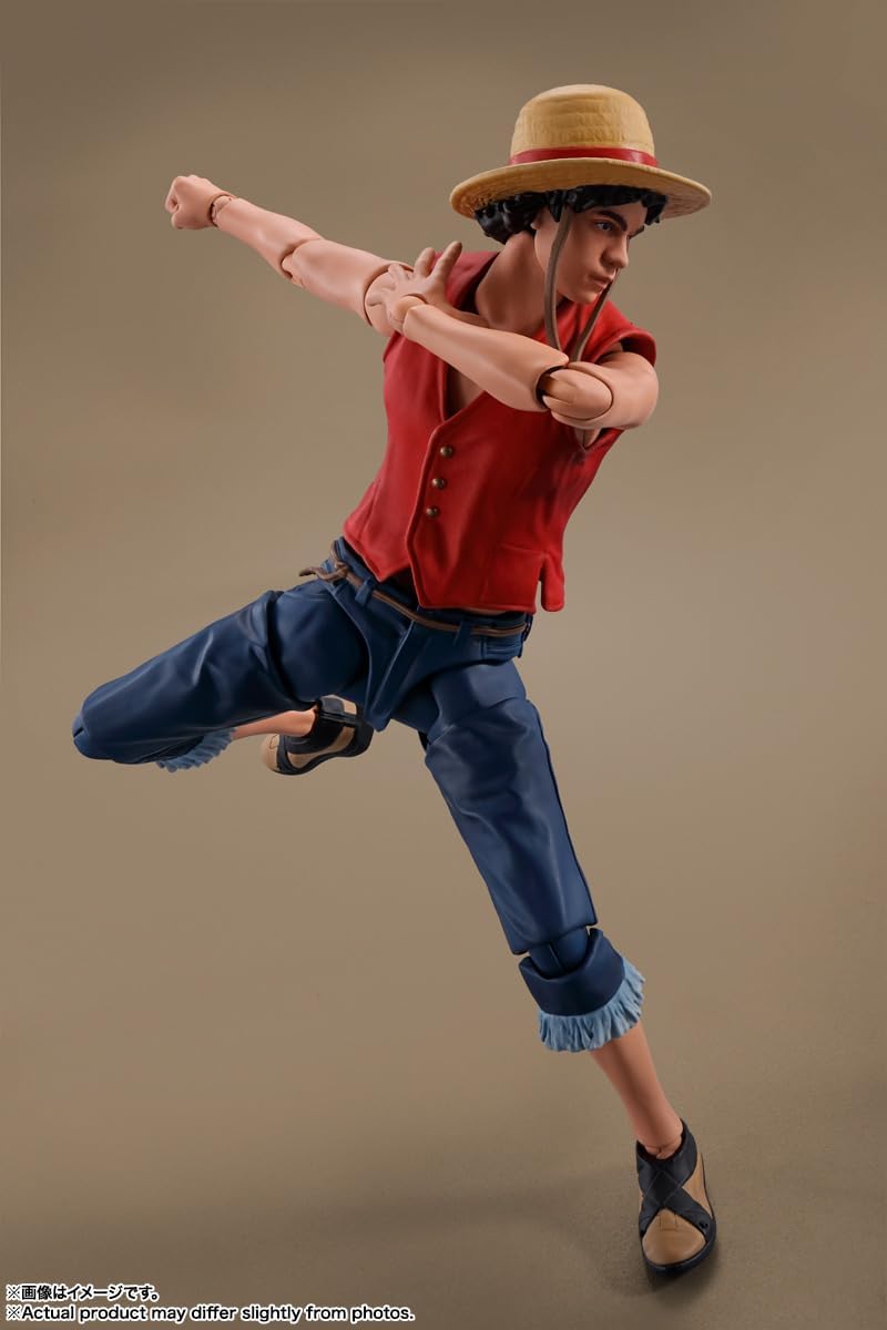 S.H. Figuarts Monkey D. Luffy (A Netflix Series: One Piece), Approx. 5.7 inches (145 mm), PVC & ABS, Pre-painted Action Figure