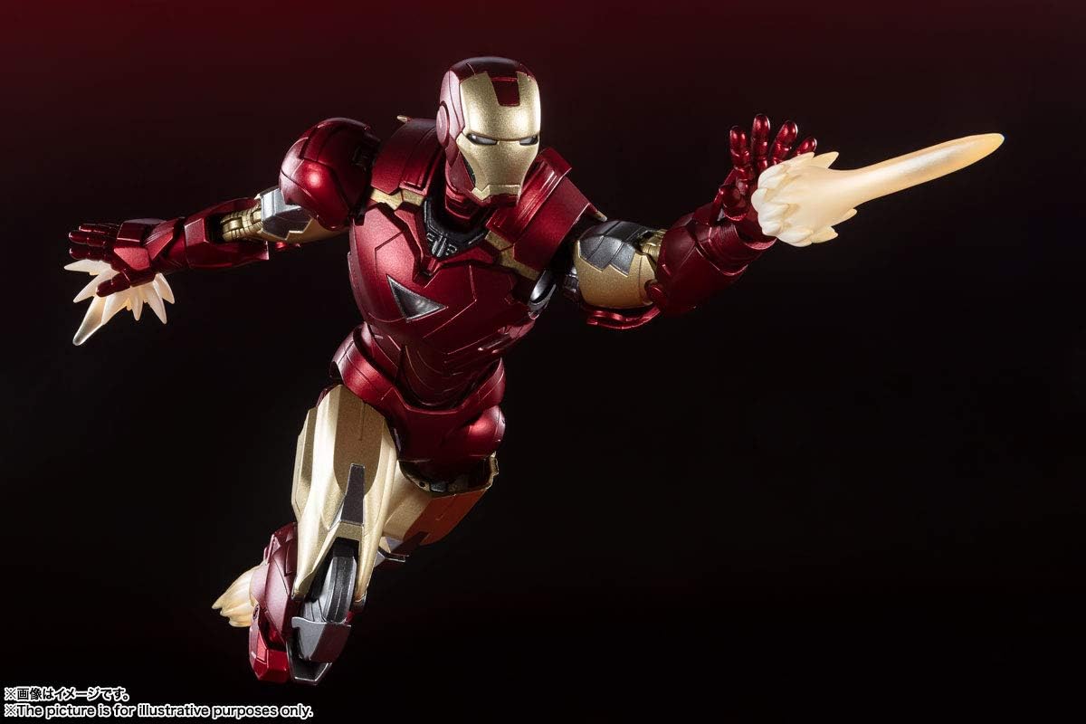 S.H. Figuarts Avengers Iron Man Mark 6-《BATTLE DAMAGE》EDITION - Approx. 5.9 inches (150 mm), PVC & ABS & Die Cast Pre-painted Action Figure