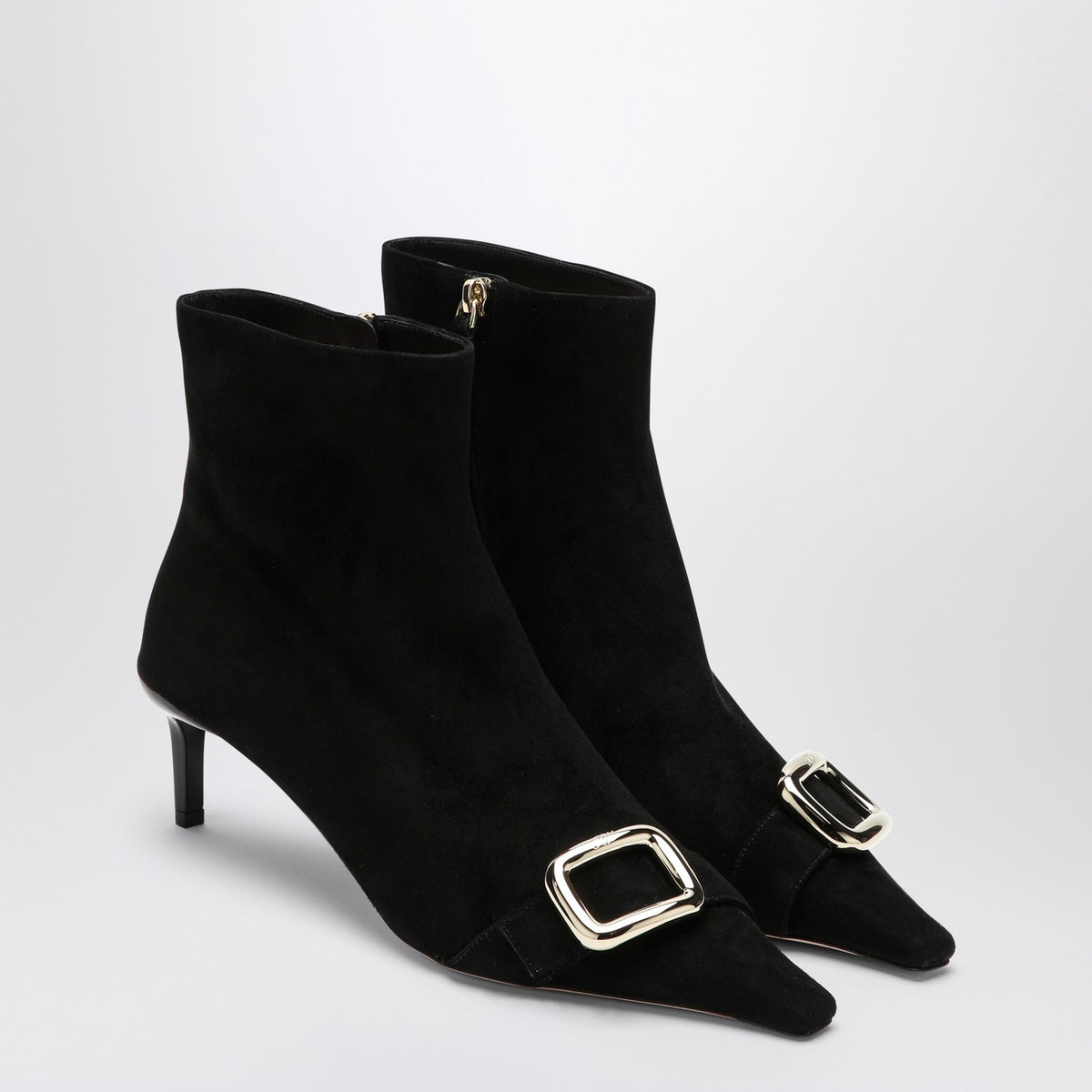 Roger Roger Vivier Black Viv Canard Suede Ankle Boots - Image 5