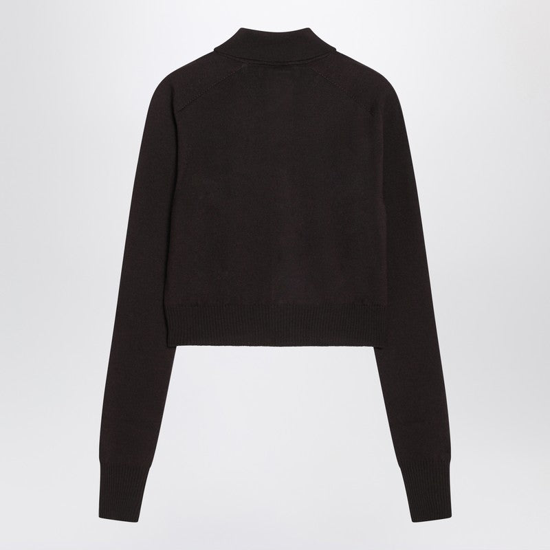 Sportmax 羊毛のSportMax Dark Brown Cardigan - Image 5