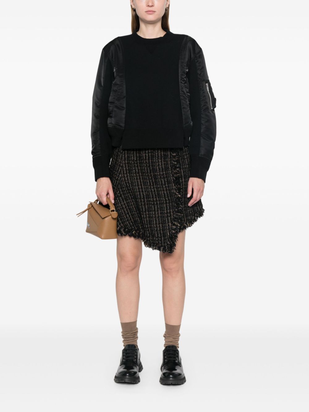 Sacai Sacai Tweedウールミニスカート - Image 5