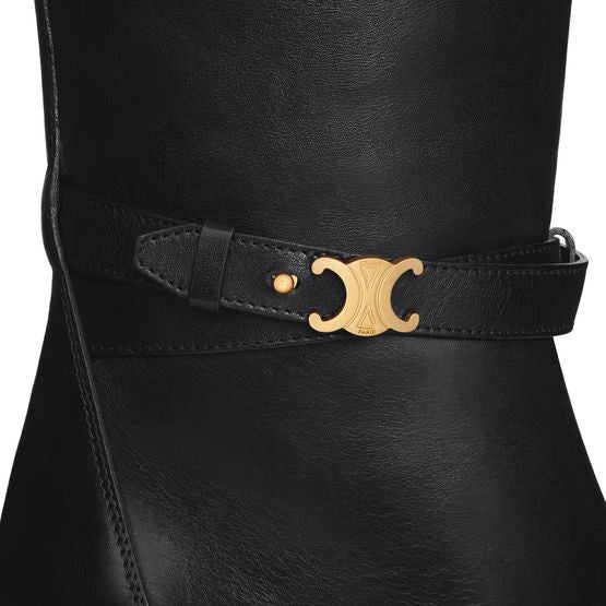 Celine Garance Triomphe strap high boot in calfskin - Image 5