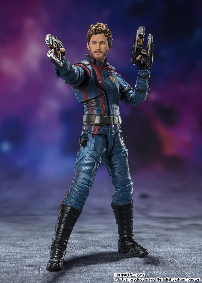 S.H. Figuarts Star Lord & Rocket Raccoon (Guardians of the Galaxy: VOLUME 3), Approx. 5.9 inches (150 mm), Approx. 2.4 inches (60 mm), PVC & ABS, Pre-painted Action Figure