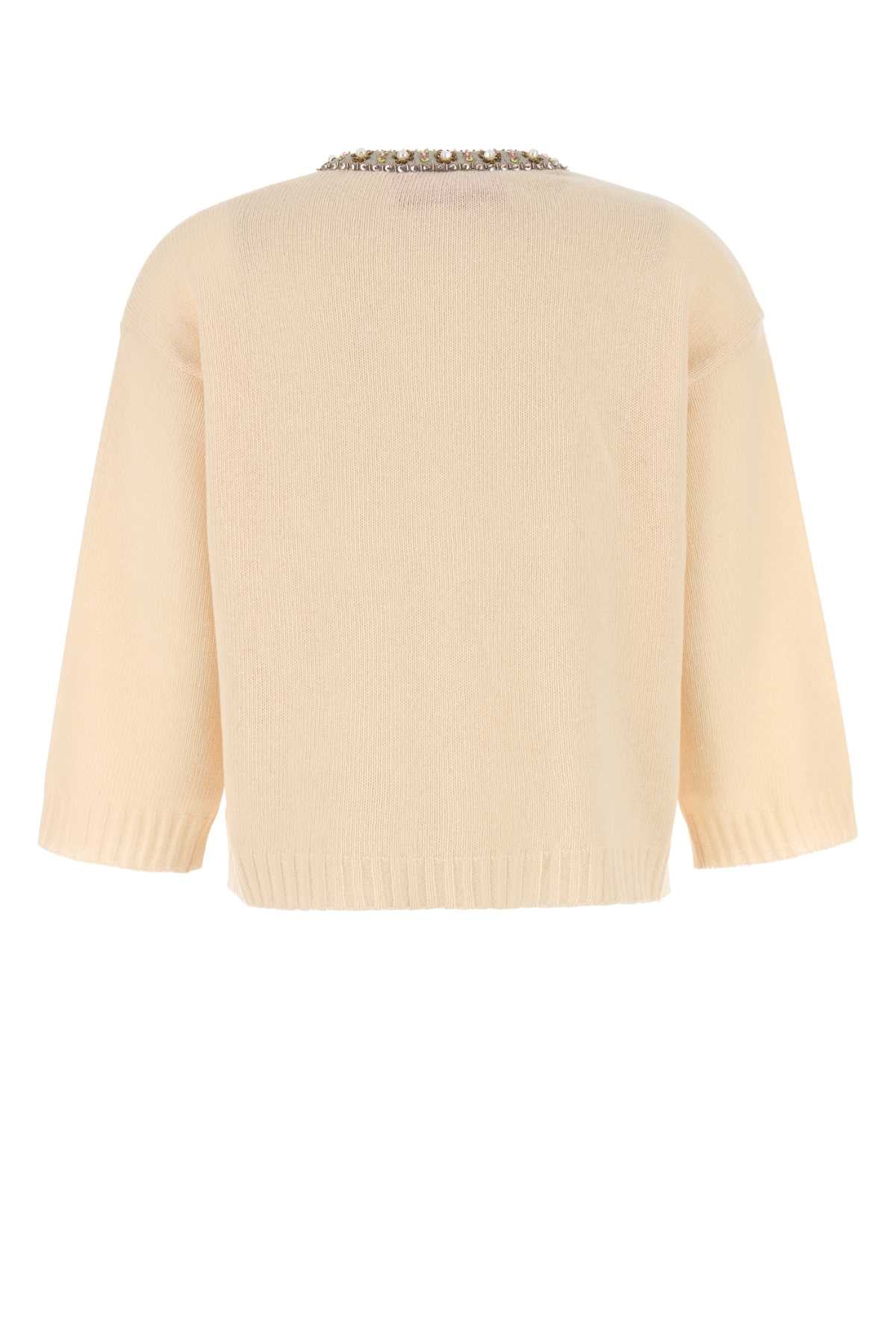 Valentino バレンティーノガラヴァニクリームウールセーター - Image 5