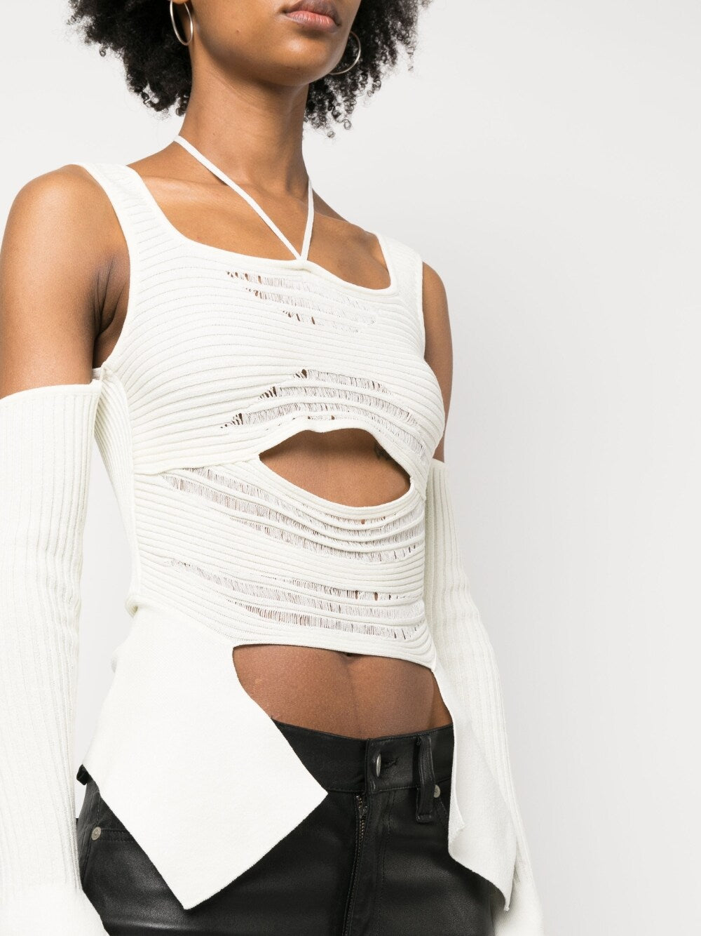 Andrea Adamo アンドレアアダモニットリブトップ - Image 5