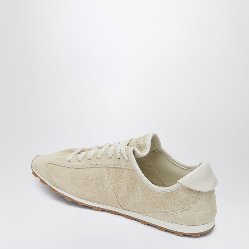 Jacquemus Jacquemus Sneaker Tennis In Ivory Crocodile Effect Suede - Image 5