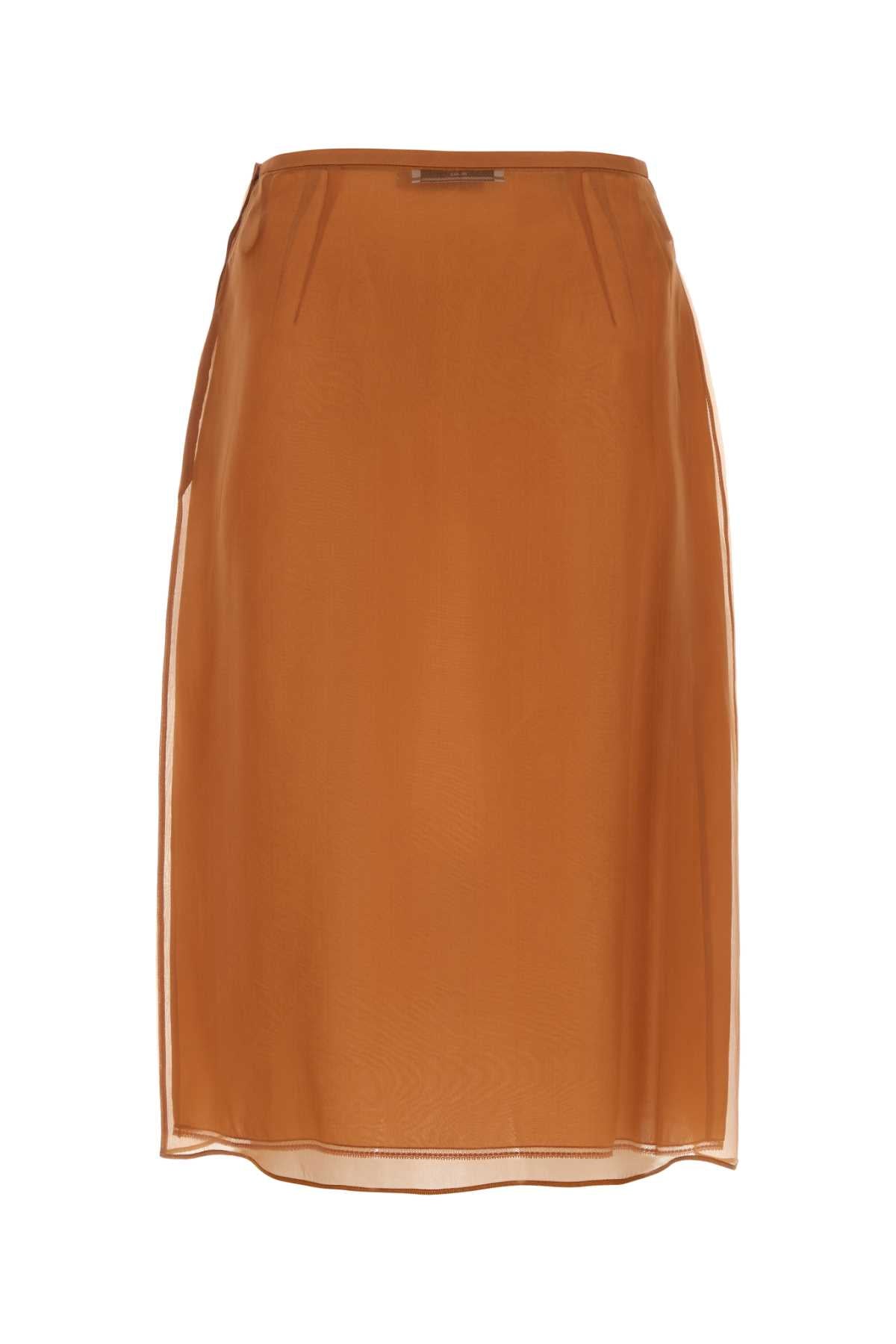 Prada プラダ銅オルガーはスカートを通して見えます - Image 5