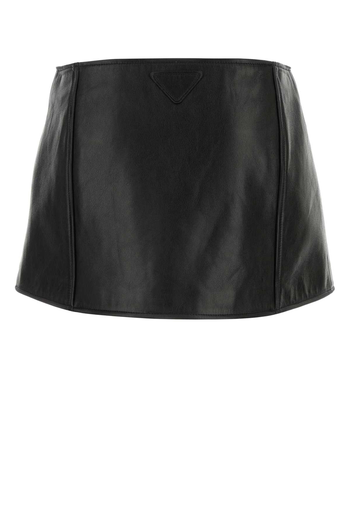 Prada プラダブラックレザーミニスカート - Image 5