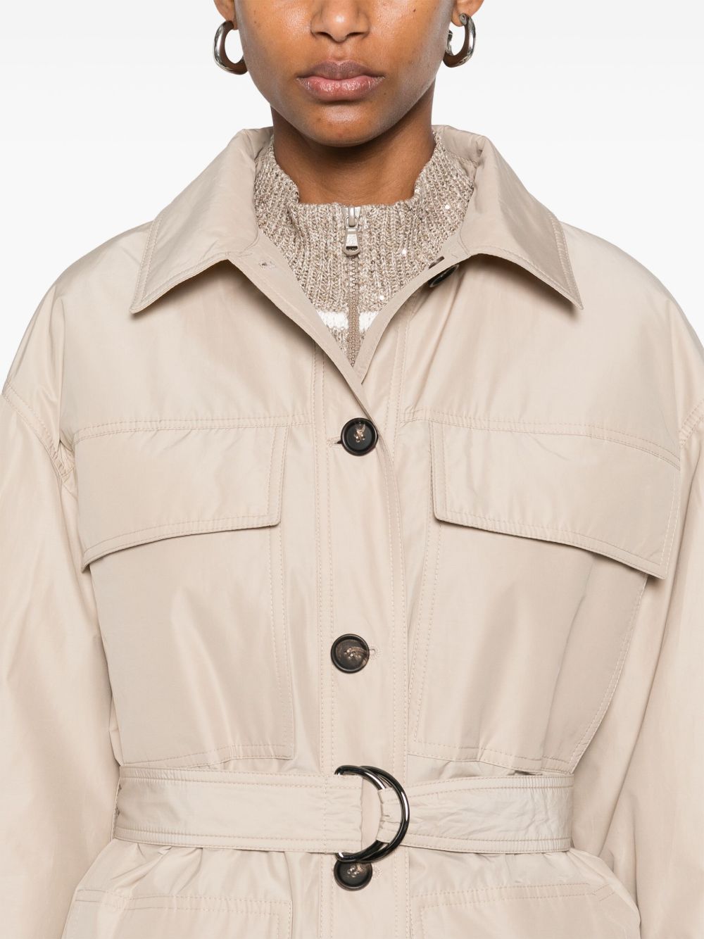 Brunello Cucinelli Belted Padded Jacket - Image 5