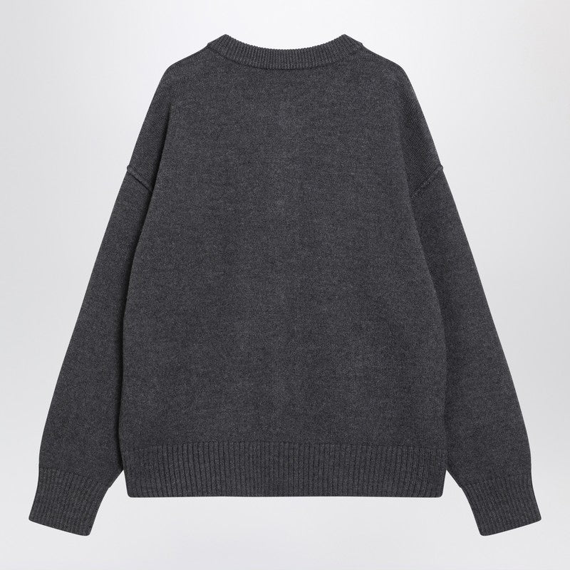 Ami Ami Paris Gray Ami De Coeur Cardigan - Image 5