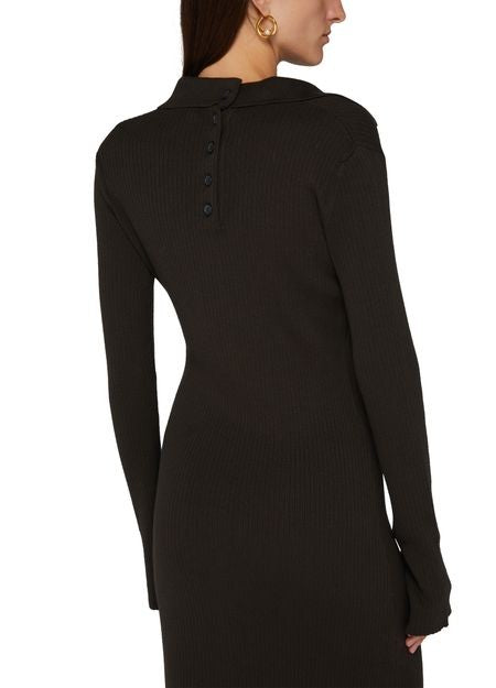 COURREGES マルチボタン ウール製 ミディ丈ドレス - Image 5