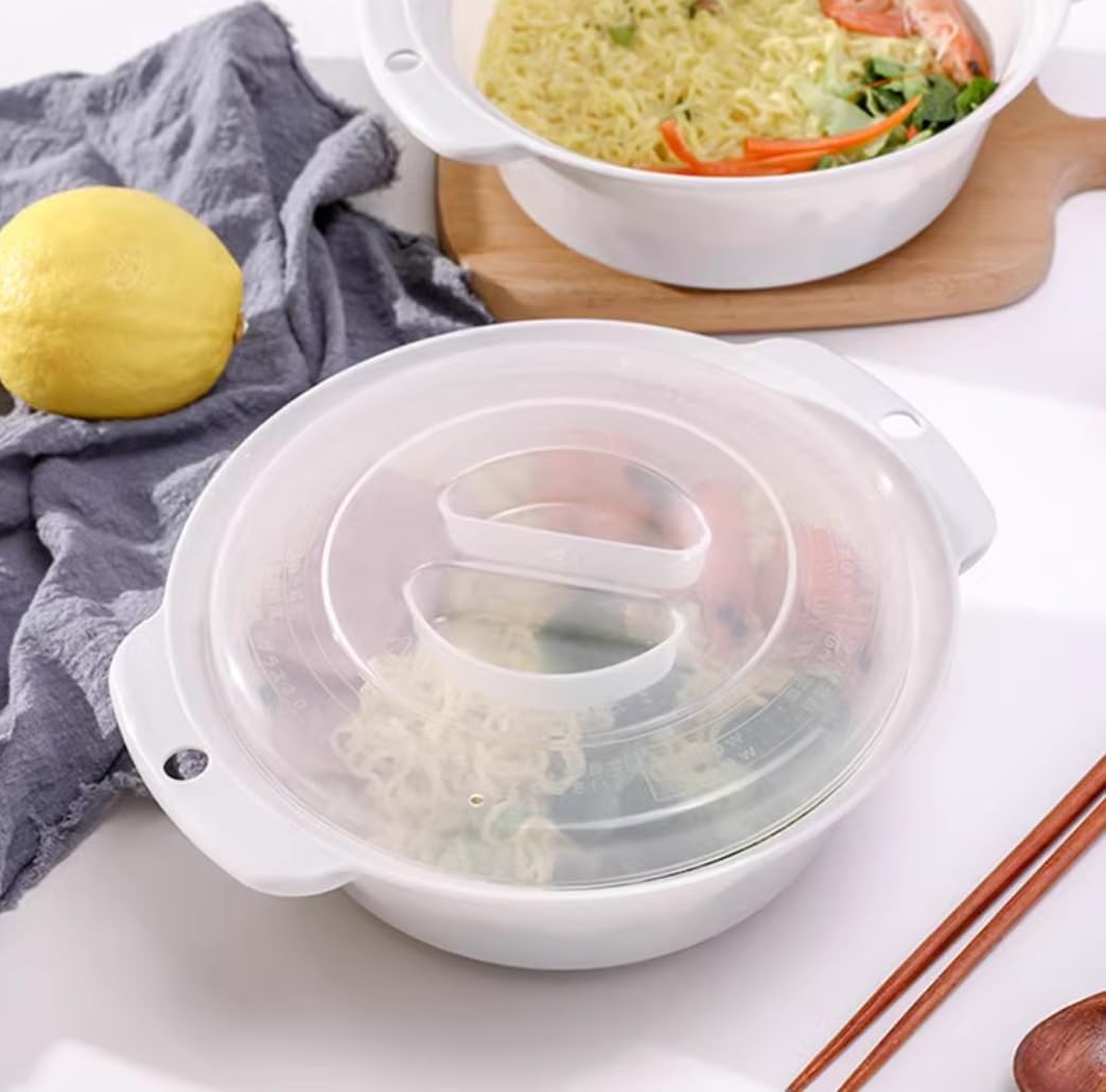 (Made in Japan) Instant Dedicated Pot and Bowl Not Required, Microwave Cooker, Ramen with Vegetables, Easy Clean-Up!