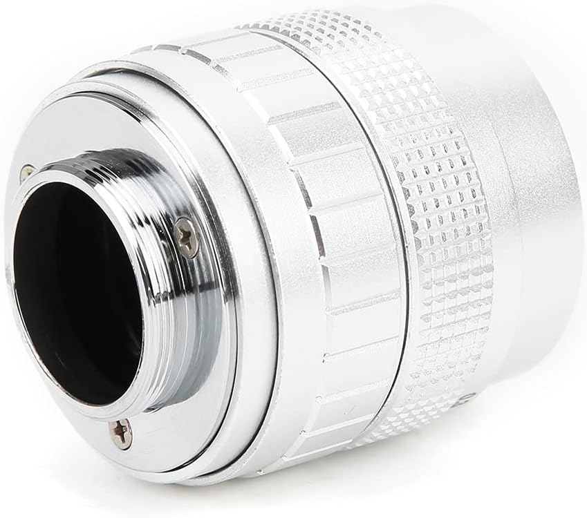 Mirrorless Camera Lens, 50mm F1.4 Manual Fixed Focus Lens Large Aperture C-Mount Lens with Adapter Ring for Olympus M4/3 for Canon Fuji Sony (Silver)