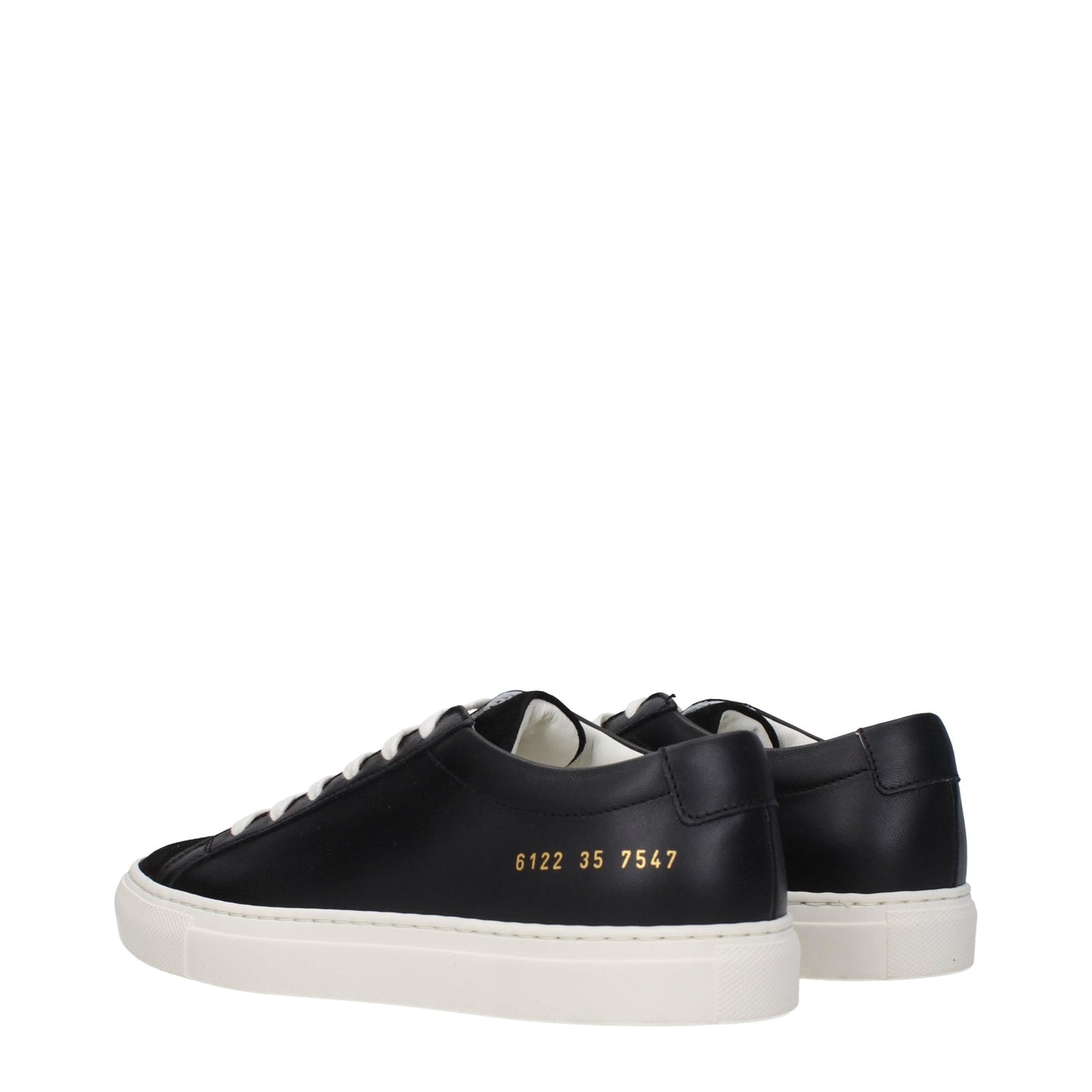 Common Projects 一般的なプロジェクトスニーカーレザーブラック - Image 5