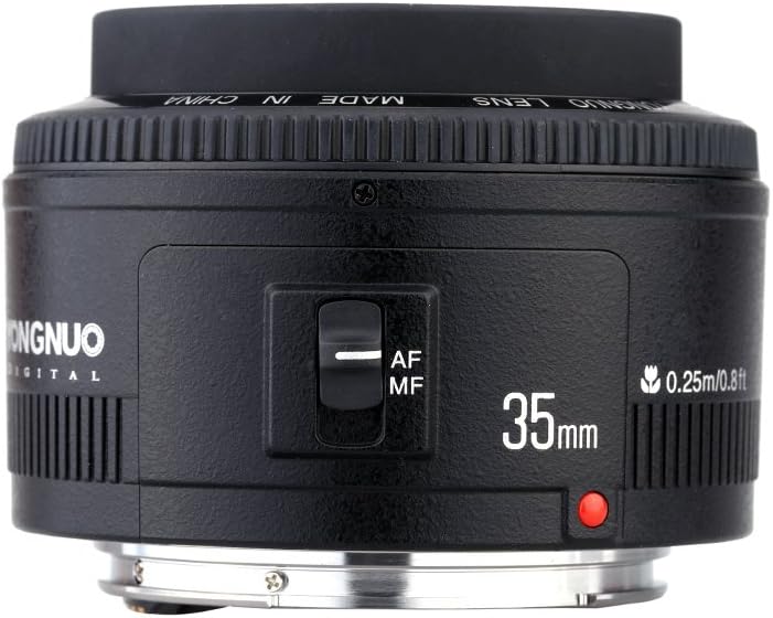 YONGNUO YN35mm F2 Lens 1:2 AF/MF Wide Angle Fixed/Prime Autofocus Lens for Canon EF Mount EOS Cameras