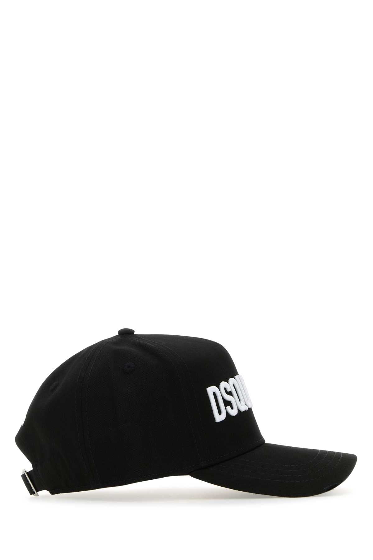Dsquared2 Dsquared Black Cotton Baseball Cap - Image 5