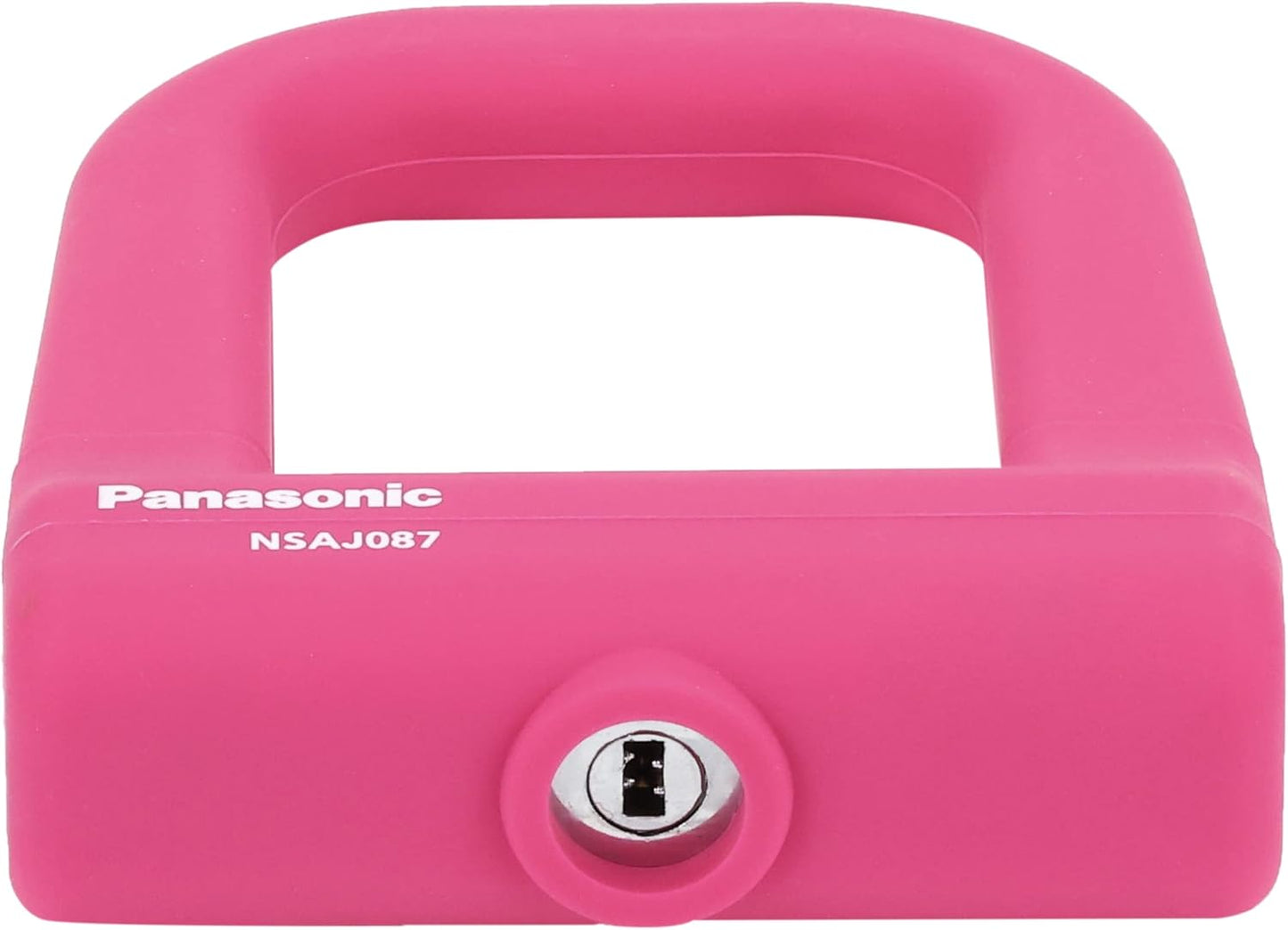 Panasonic Mini U-Lock, Silicone Cover, Double Dimple Key, Bicycle, Pink/Black, 78mm x 60mm, NSAJ087, Single/U-Lock Set