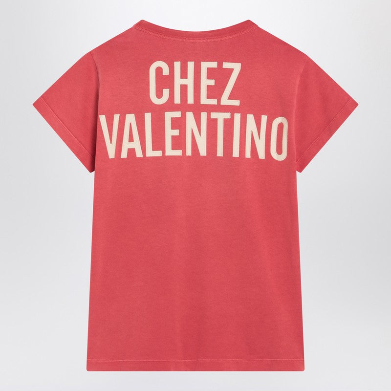 Valentino バレンティーノライトレッドTシャツChez Valentino - Image 5