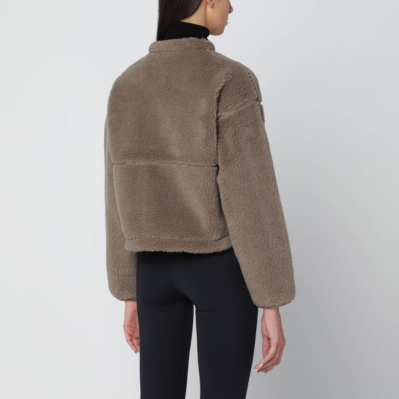 The The North Face ジップ付きブラウン クロップド フリース - Image 5