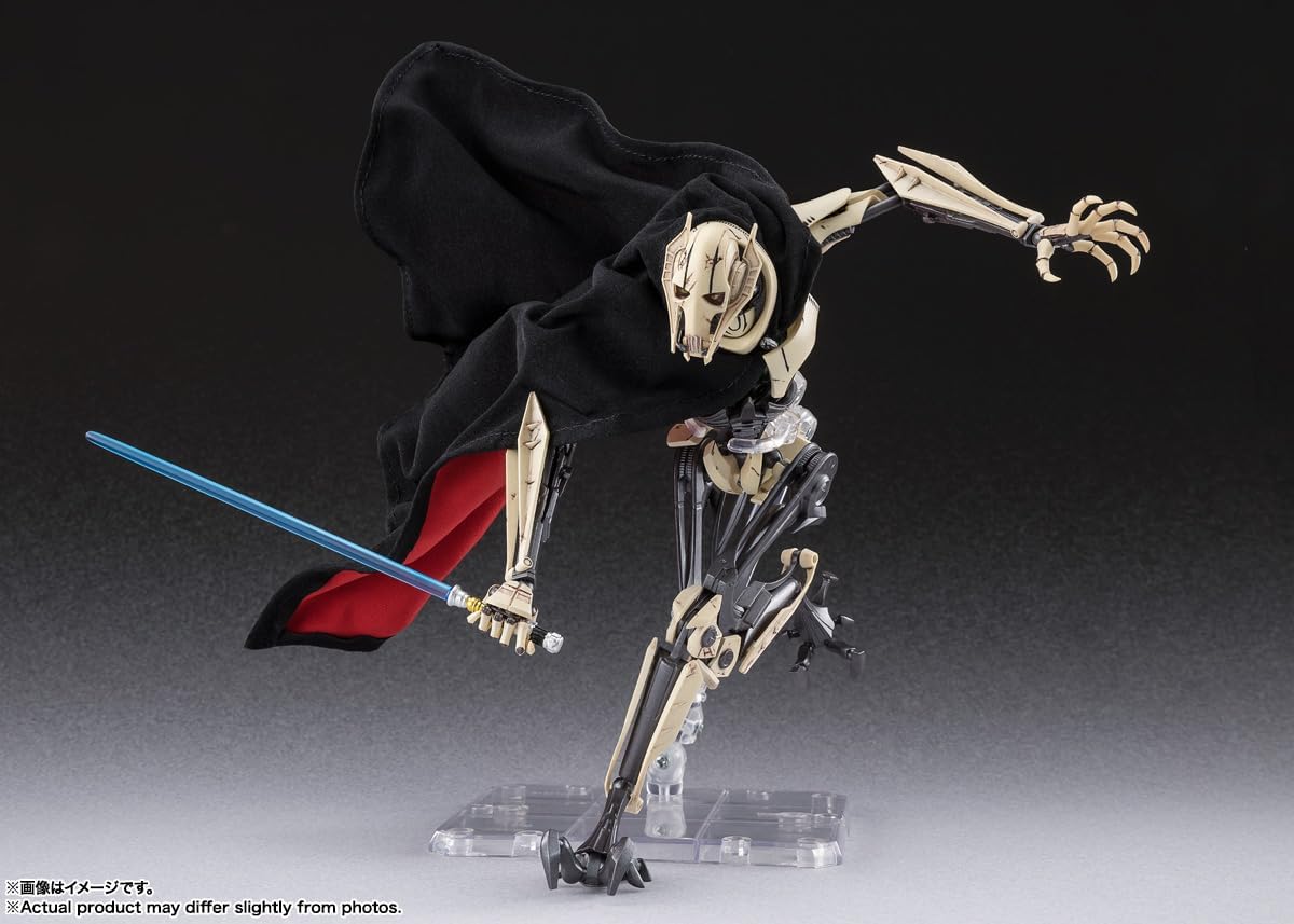 TAMASHII NATIONS S.H. Figuarts Star Wars Episode III: Revenge of the Sith, General Grievous (Star Wars: Revenge of the Sith), Approx. 7.5 inches (190 mm), ABS & PVC & Fabric, Painted Action Figure