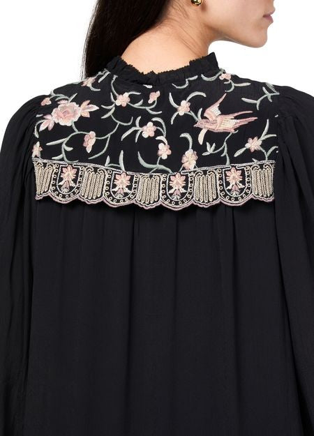 SEA NY Lacey 刺しゅう入り 長袖 チュニックドレス - Image 5