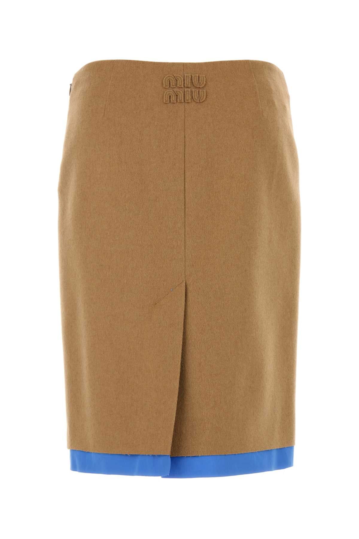 Miu Miu Miu Beige Camel Skirt - Image 5