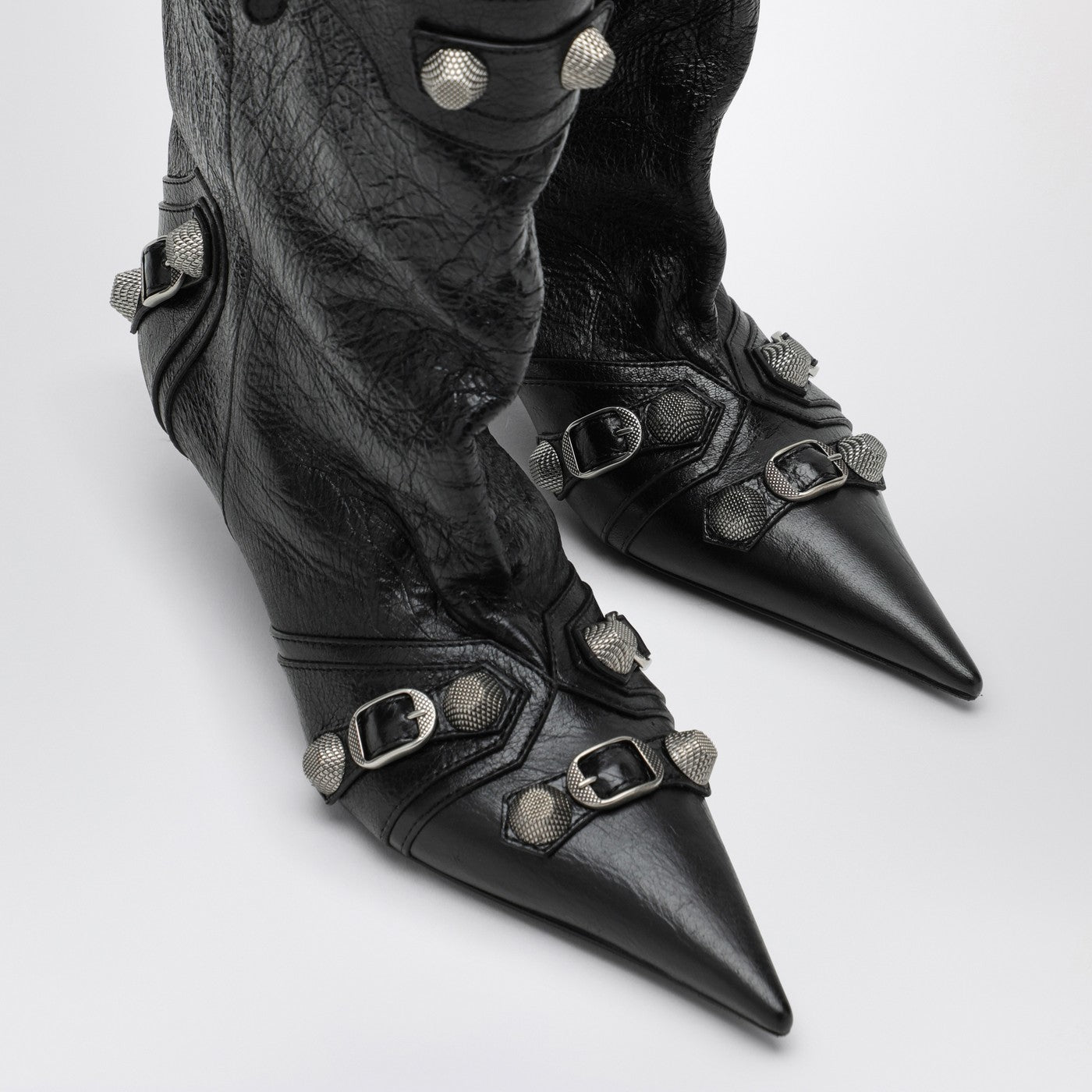 Balenciaga Cagoleワイドブラックアンクルブーツ - Image 5