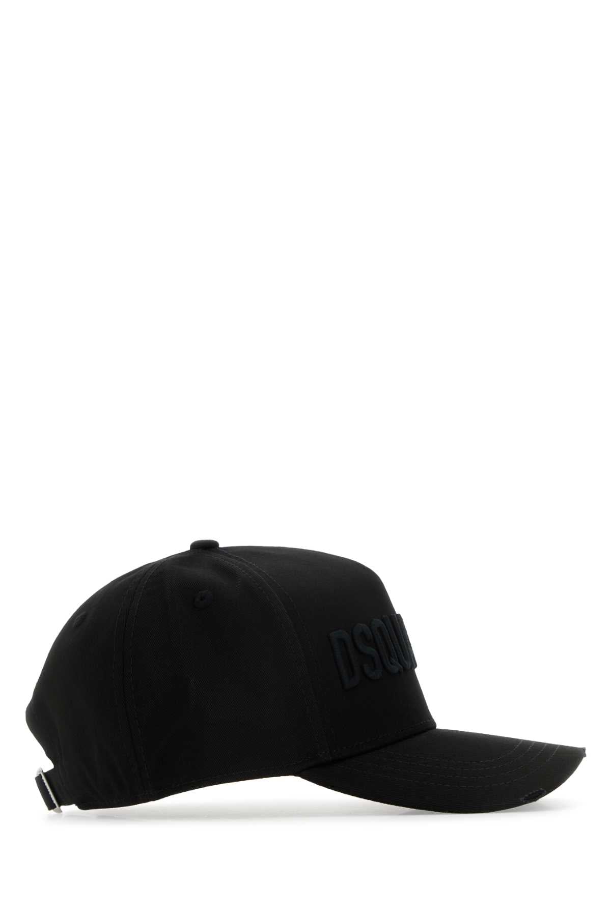 Dsquared2 Dsquared Black Cotton Baseball Cap - Image 5