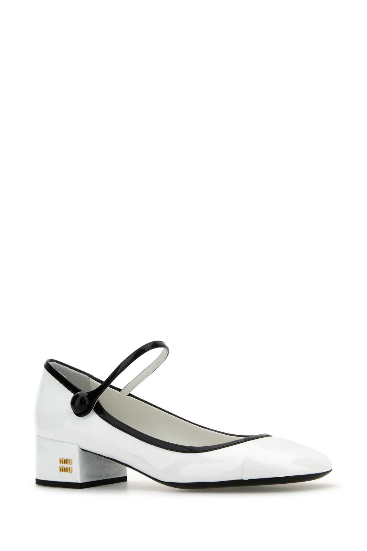 Miu Miu Miuホワイトレザーポンプ - Image 5