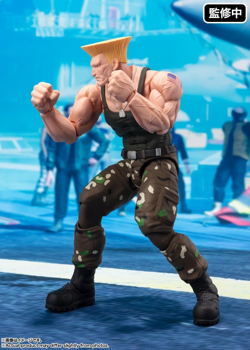S.H. Figuarts Street Fighter Series Guile Outfit 2 - Approx. 6.3 inches (160 mm), ABS & PVC Pre-painted Action Figure