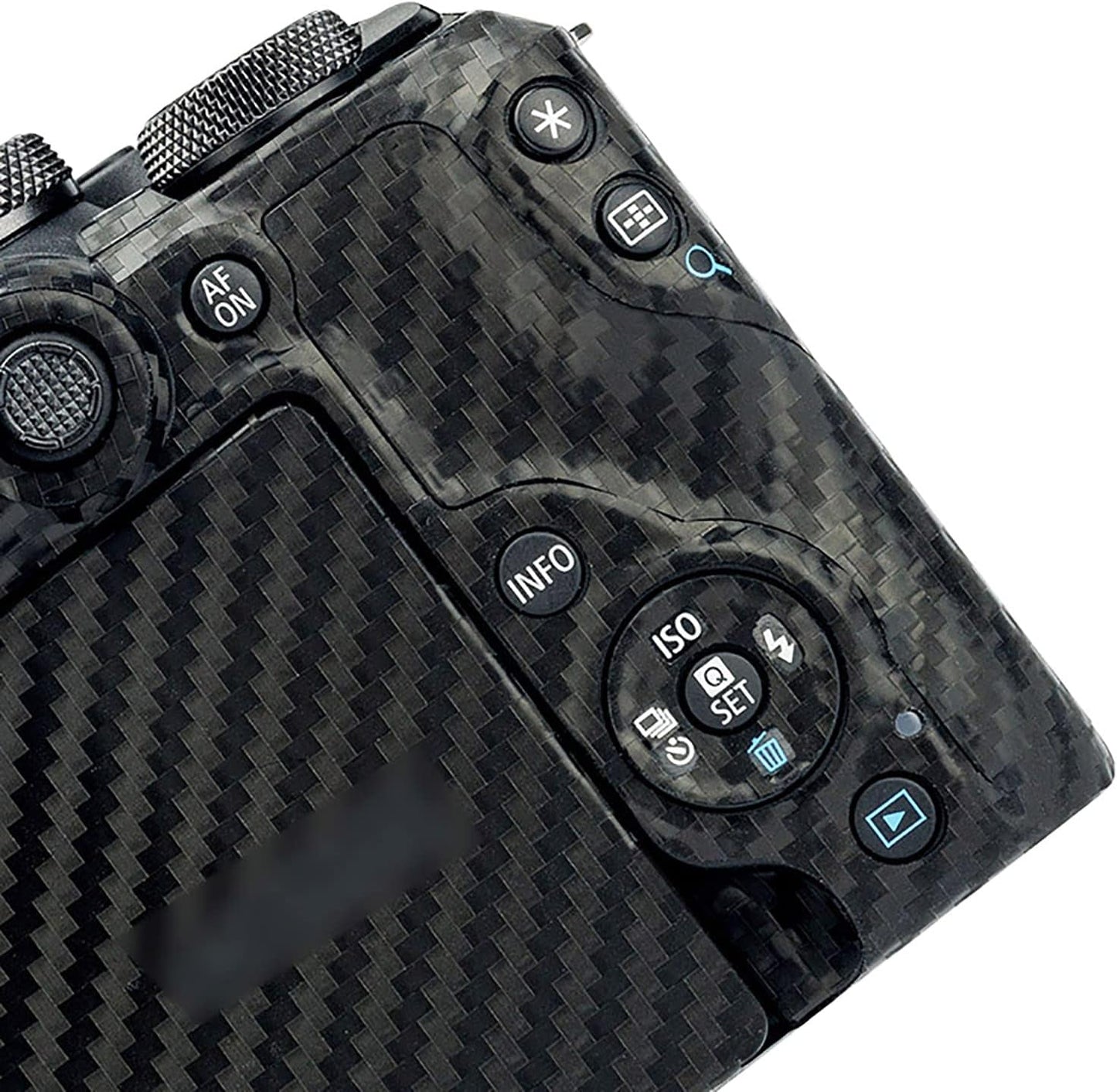 JJC Camera Protective Leather Film Camera Body Protective Film for Canon EOS R10 EOSR10 Camera 3M Material Carbon Fiber