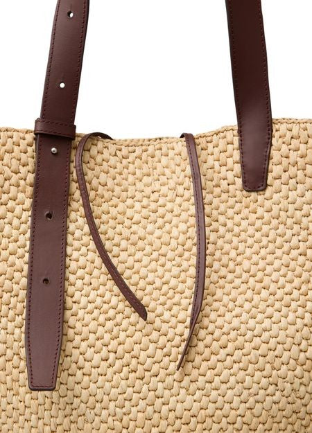 LIE STUDIO Bianca large raffia bag - Image 5