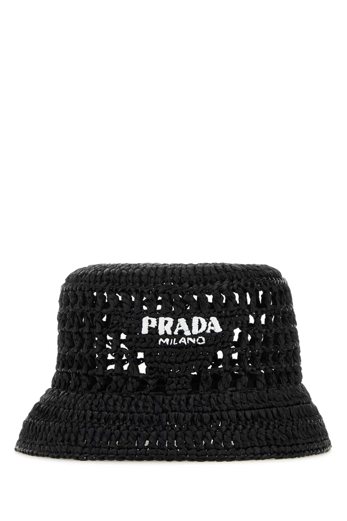 Prada プラダブラックラフィアバケットハット - Image 5