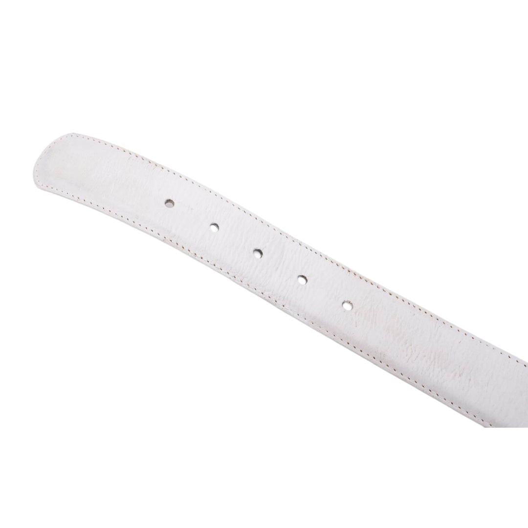 CHROME HEARTS 'WHITE' LEATHER BELT STRAP