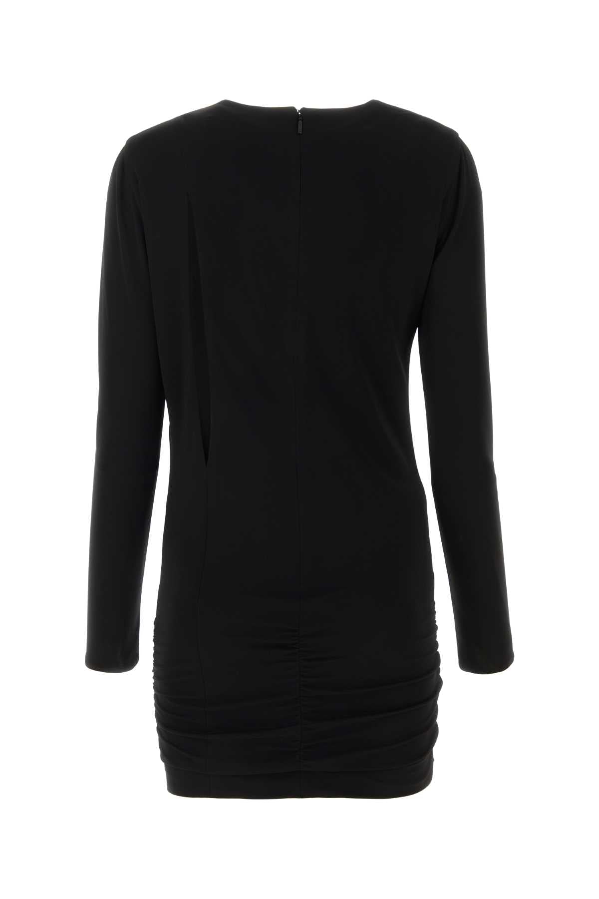Versace ヴェルサーチブラックストレッチビスコースミニドレス - Image 5