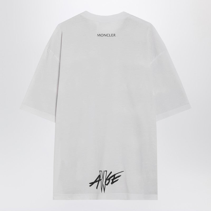 Moncler モンクレールx A $ ApロッキーブラックコットンTシャツとデジタルプリント - Image 5