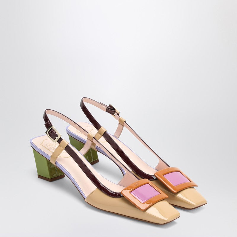 Roger Roger Vivier Belle Vivier Multicolour Patent Leather Slingback - Image 5