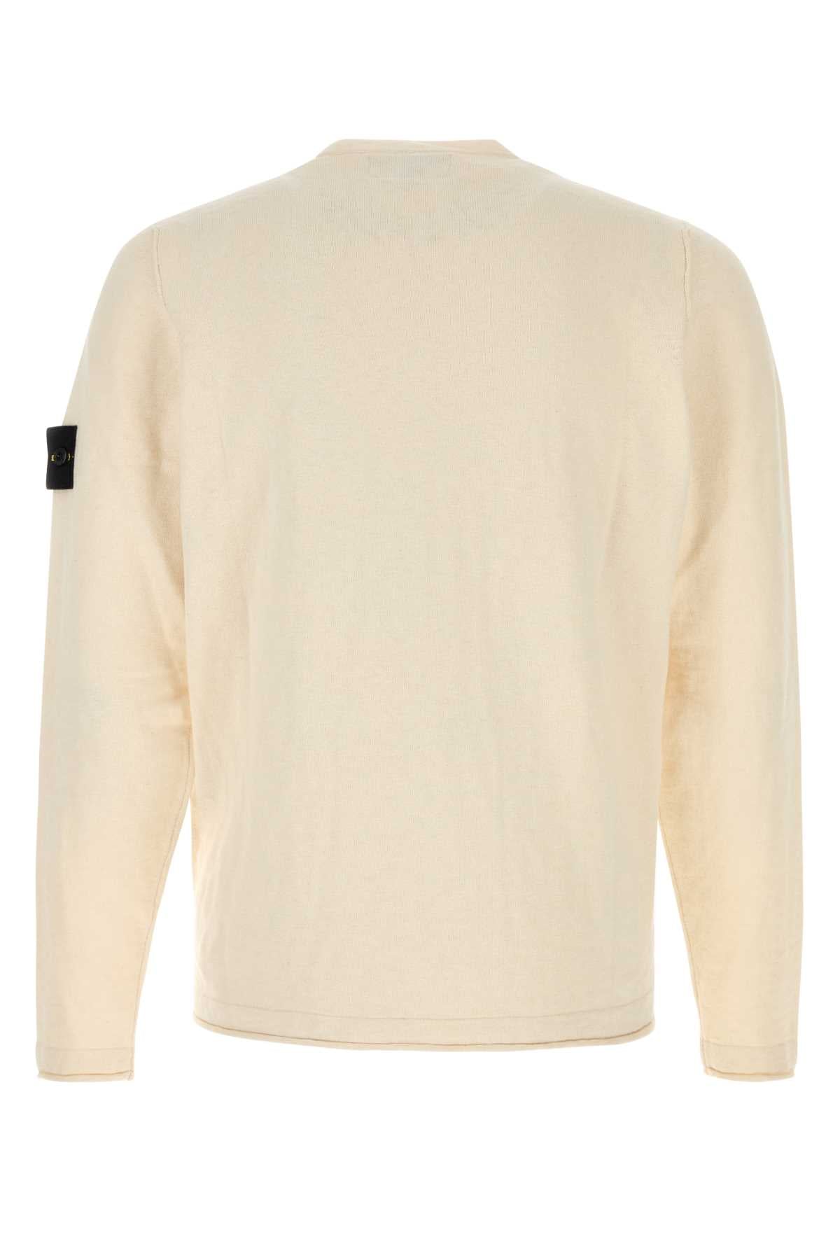 Stone Stone Island Ivory Cotton Blend Sweater - Image 5