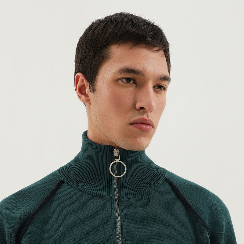 1989 1989スタジオダークグリーンラグランセーター - Image 5