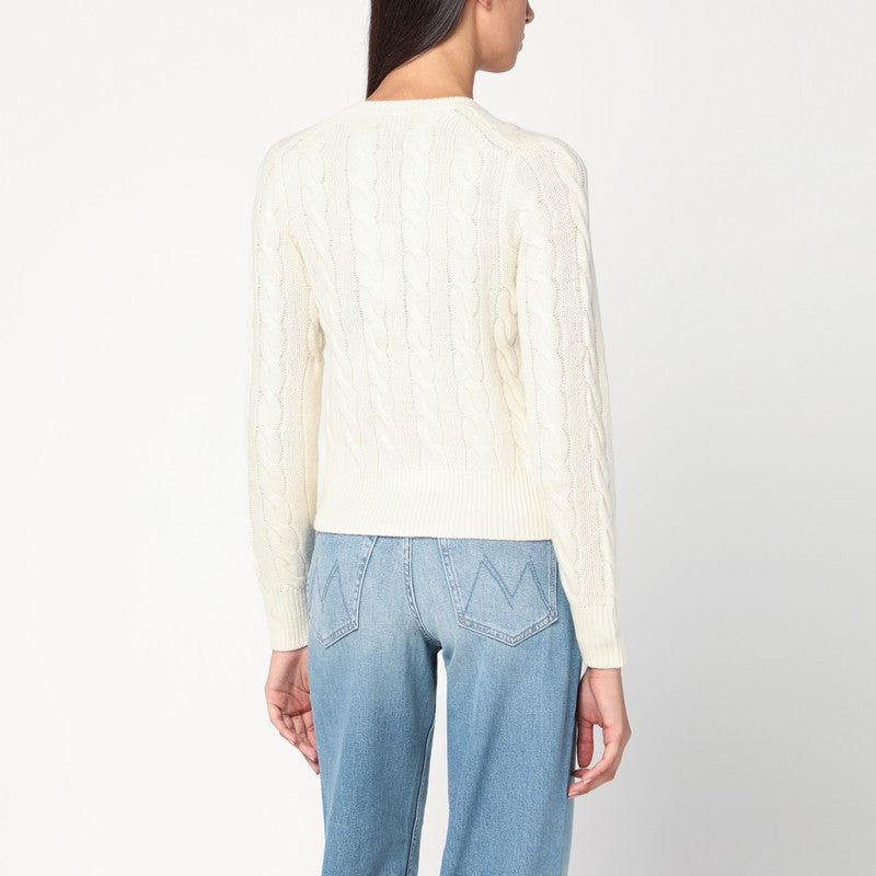 Polo Polo Ralph Lauren Cream Cable Knit Cardigan - Image 5