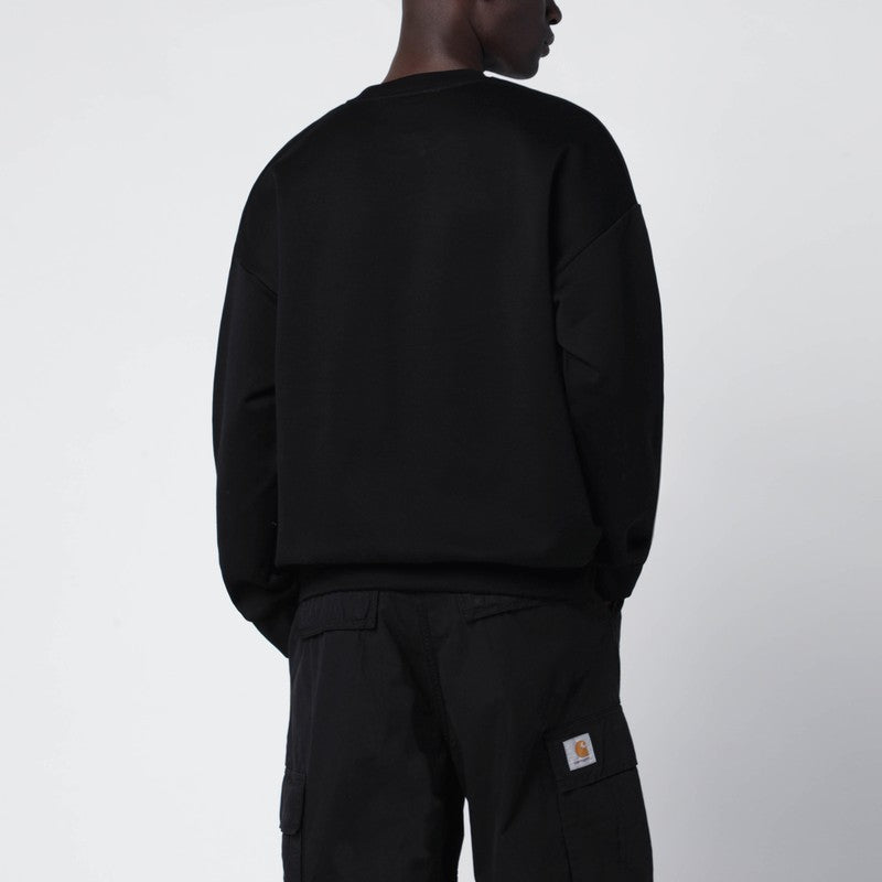 Tatras タトラス ロゴ刺繍入りブラック コットン スウェットシャツ - Image 5