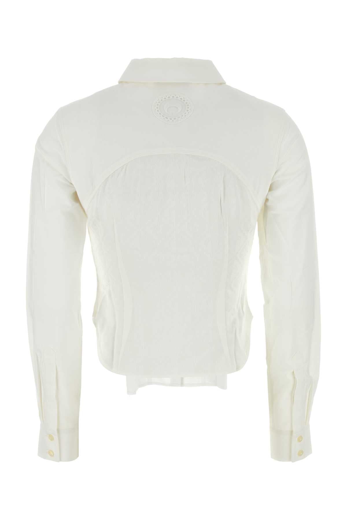 Marine マリンセールホワイトコットンシャツ - Image 5